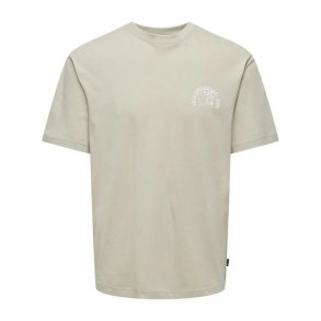 Kortrmet T-shirt til Mnd Only & Sons Onskylan Rlx Icon Varm hvid