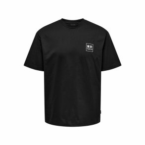 Kortrmet T-shirt til Mnd Only & Sons Onskace Rlx Sort