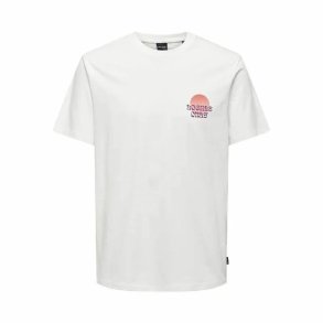 Kortrmet T-shirt til Mnd Only & Sons Onskye Reg Hvid