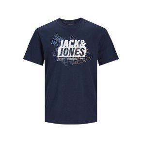Kort�rmet T-shirt til M�nd Jack & Jones LOGO TEE SS 12252376 Marinebl�