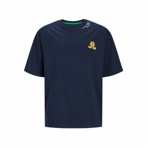 Brne Kortrmet T-shirt Jack & Jones Jorcole Back Print Marinebl