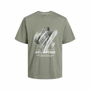 Kortrmet T-shirt til Brn Jack & Jones Jcotint Tee Ss Khaki