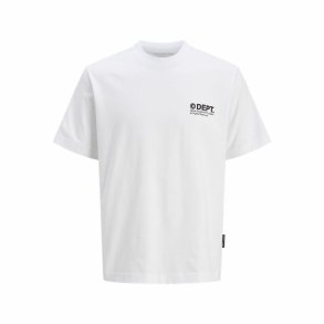 Kortrmet T-shirt til Mnd Jack & Jones Jcodynamic Dust Ss Crew Hvid