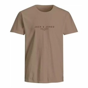 Kortrmet T-shirt til Mnd Jack & Jones Lys brun