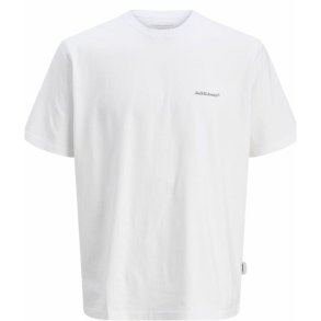 Kort�rmet T-shirt til M�nd Jack & Jones JORSPLIT BACK TEE 12272996 Hvid