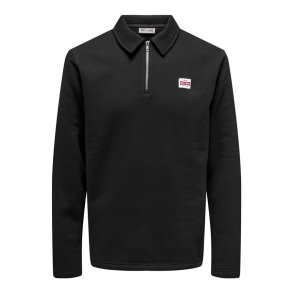 Sweaters uden H�tte til M�nd Only & Sons Onsdawson Reg Halfzip Sweat Sort
