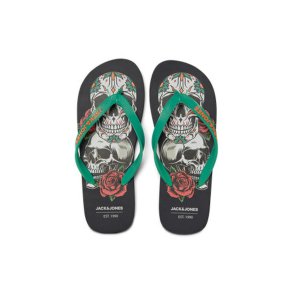 Klipklappere til mnd Jack & Jones JFWSKULLS FLIP FLOP 12280854 Sort