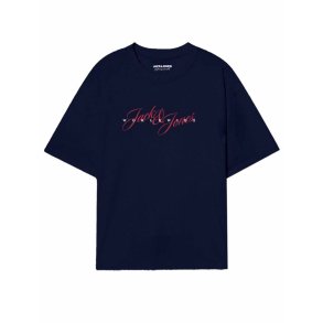 Kort�rmet T-shirt til M�nd Jack & Jones JORINWOOD TEE SS CREW NECK FST 12284732 Marinebl�