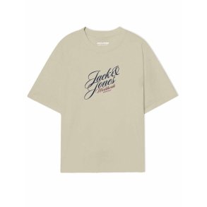 Kort�rmet T-shirt til M�nd Jack & Jones JORINWOOD TEE SS CREW NECK FST 12284732 Beige