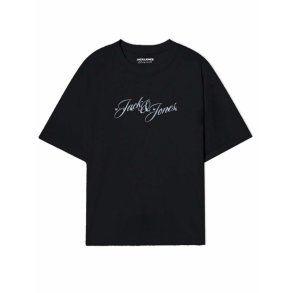 Kort�rmet T-shirt til M�nd Jack & Jones JORINWOOD TEE SS CREW NECK FST 12284732 Sort