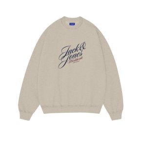Sweaters uden H�tte til M�nd Jack & Jones JORINWOOD SWEAT CREW NECK FST 12286583 Beige
