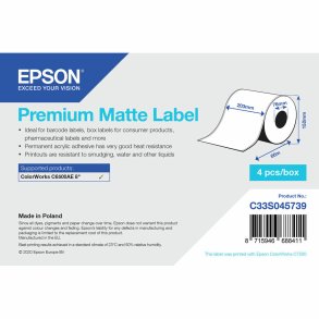 Printer labels Epson C33S045739 Hvid  76,2 mm (1 enheder) (18 enheder)