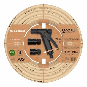 Slange med tilbeh�rss�t Cellfast Grow 20 m Polyester PVC Polyetylen polypropylen � 12 mm Beige (20 m)