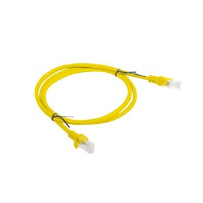 UTP kategori 5 stift netvrkskabel Lanberg PCU5-20CC-0100-Y Gul 1 m