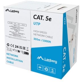 UTP kategori 6 stift netvrkskabel Lanberg LCU5-15CC-0305-S Gr 305 m