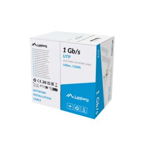 UTP kategori 6 stift netvrkskabel Lanberg LCU6-10CC-0100-S Gr 100 m