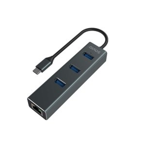 4-Port USB-C Hub Savio AK-57 Ethernet (RJ-45) Gr