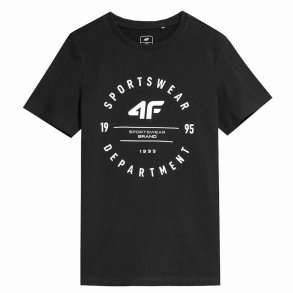 Kortrmet T-shirt til Brn 4F M294 Deep Sort