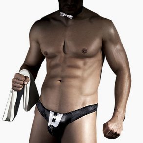 Erotisk Kostume Ana�s Sort/Hvid