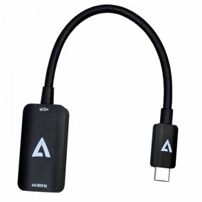 USB-C til HDMI-adapter V7 V7USBCHDMI4K60HZ Sort 4K Ultra HD