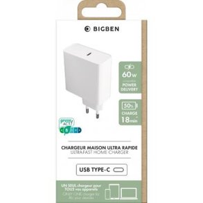 Vgoplader Big Ben Interactive BASECS60WCPDW Hvid 60 W (1 enheder)