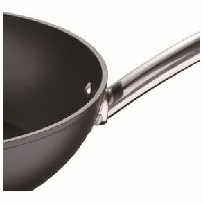 Wok Pande Masterpro Sort Aluminium Smedet aluminium ( 28 cm)