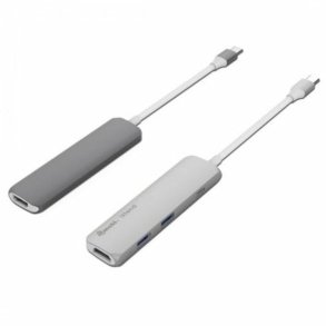 USB Hub Silver HT 17123 Hvid/Gr Mrkegr