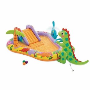 Oppustelig Pool til Brn Intex Dino Park 201 x 157 x 69 cm