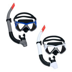 Snorkel beskyttelsesbriller og rr Bestway Hvid Gr Voksen (1 enheder)