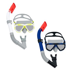 Snorkel beskyttelsesbriller og rr Bestway Hvid Mrkebl Voksen (1 enheder)
