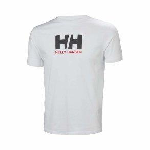 Kort�rmet T-shirt til M�nd LOGO Helly Hansen 33979 001  Hvid