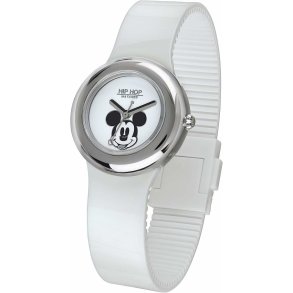 Unisex ur Hip Hop MICKEY METAL WHITE Hvid ( 32 mm)