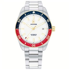 Unisex ur Tommy Hilfiger TH85 Hvid Slvfarvet ( 40 mm)