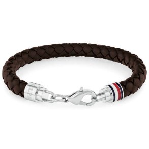 Armbnd til mnd Tommy Hilfiger ICONIC Lder Rustfrit stl