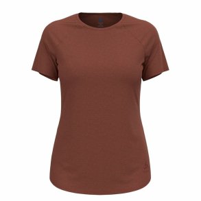Kortrmet T-shirt til Kvinder Odlo Essential 365 Brun