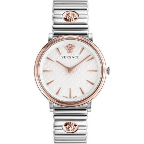 Unisex ur Versace V-CIRCLE Hvid S�lvfarvet (� 38 mm)
