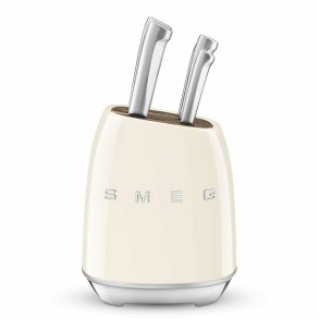 St med kkkenknive og holder Smeg KBSF02CR Fldefarvet Rustfrit stl
