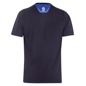 Kortrmet T-shirt til Mnd Sparco TECH STRETCH Marinebl