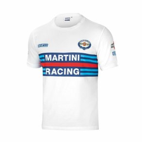 Kort�rmet T-shirt til M�nd Sparco Martini Racing Hvid XL