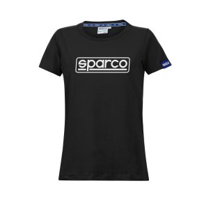 Kortrmet T-shirt til Kvinder Sparco LADY FRAME Sort (S)