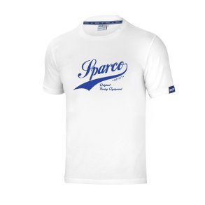 Kort�rmet T-shirt til M�nd Sparco VINTAGE Hvid M