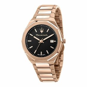 Herreur Maserati STILE Sort Rose Guld ( 45 mm)