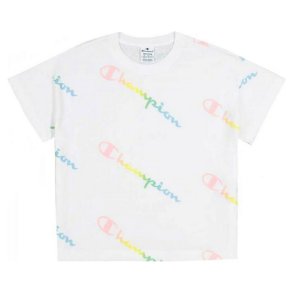 Kortrmet T-shirt til Mnd Champion Crewneck Croptop Strrelse L Hvid