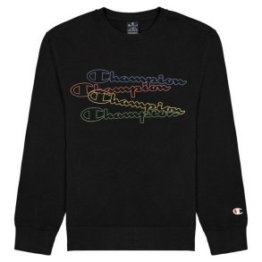 Sweatshirt til Brn Champion Crewneck Script Logo Boy Sort