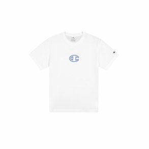 Kortrmet T-shirt til Mnd Champion Hvid