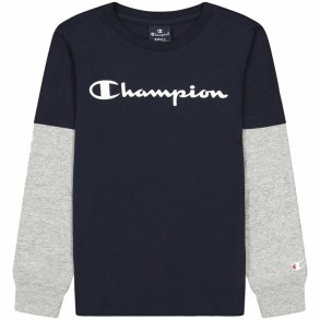 Langrmet T-shirt til Brn Champion Sort