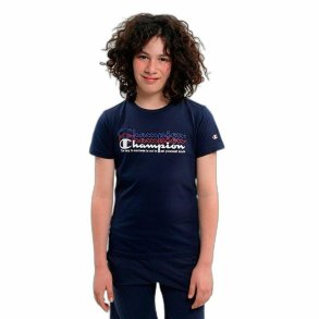 Kortrmet T-shirt til Brn Champion Crewneck  Bl