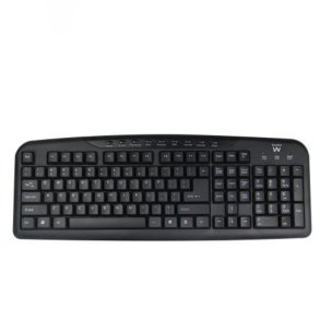 Tastatur Ewent EW3195 Sort Spansk qwerty QWERTZ