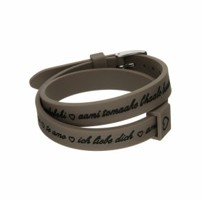 Armbnd til kvinder il mezzometro I LOVE YOU SILVER - BRACCIALE IN SILICONE/SILICONE BRACELET