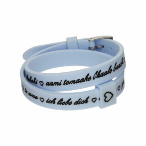 Armbnd til kvinder il mezzometro I LOVE YOU SILVER - BRACCIALE IN SILICONE/SILICONE BRACELET
